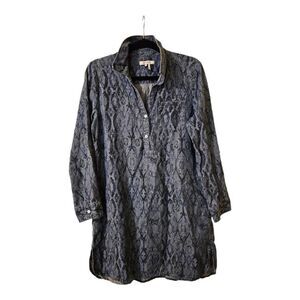 ZOZO Printed Denim Shirt Dress Tunic - Size Medium‎